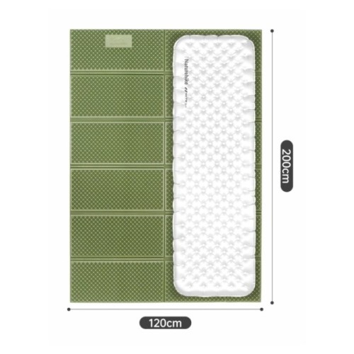 Туристичний килимок Naturehike CNK2450WS044 подвійний 200x120х1,8см синій (6927595791097)
