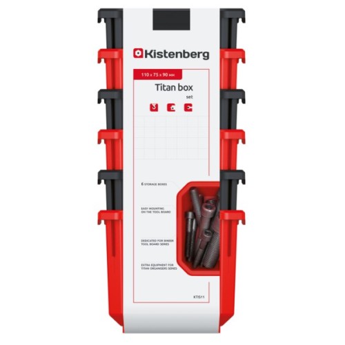 Ящик для інструментів Kistenberg набір ємностей 6 шт, 110*75*263, TITAN, KTIS11 (KTIS11)