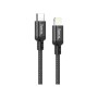 Дата кабель USB-C to Lightning 1.0m 3A 20W nylon X14 black HOCO (6931474752192)