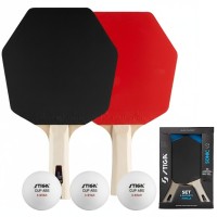 Комплект для настільного тенісу Stiga Sonic V2 Cybershape 2 Bats 3 Balls (1210-1206-35) (931946)