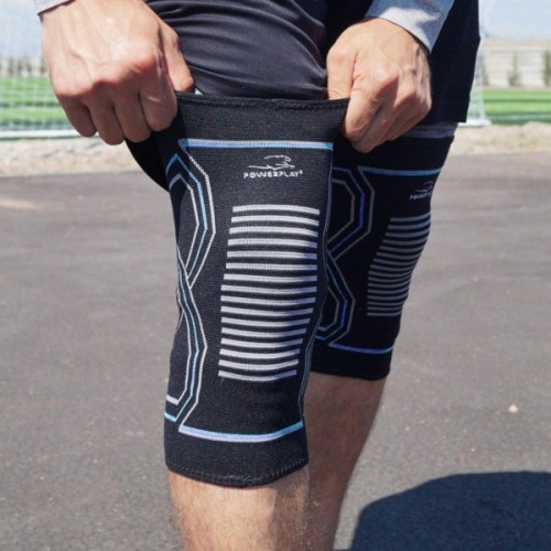 Фіксатор коліна PowerPlay PP-4099 Knee SupportЧорно/Сині L/XL (PP_4099_L/XL_Bl/Blue)