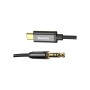 Кабель мультимедійний USB-C to 3.5mm M 1.2m black Baseus (CAM01-01)