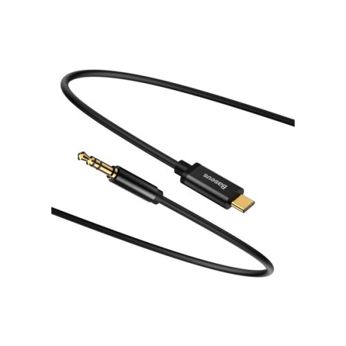 Кабель мультимедійний USB-C to 3.5mm M 1.2m black Baseus (CAM01-01)