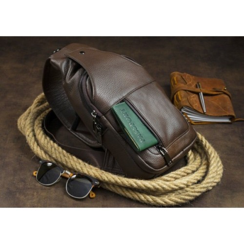 Сумка Vintage Шкіряна через плече Коричнева (14390)