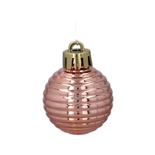Ялинкова іграшка Chomik пластикові кульки компл. 24 шт, 3см, рожево-пудрові (5900779877153_3)