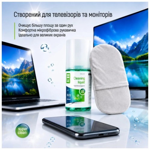 Спрей для очищення ColorWay Screens Cleaning Kit TV/OLED/LED/LCD 200ml + Microfibre (CW-2200)