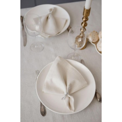 Скатертина Прованс святкова Перлина White 132х120 см (037592)