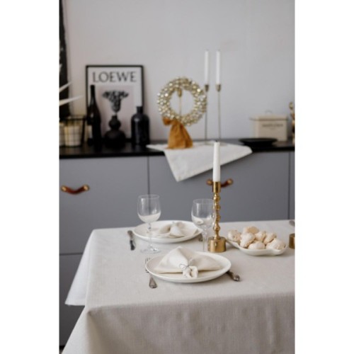 Скатертина Прованс святкова Перлина White 132х120 см (037592)