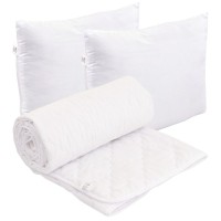 Ковдра Руно набір ковдра 200х220 + 2 подушки 50х70 силіконові White (К_925.52СЛКУ_білий)