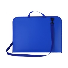 Папка - портфель Maxi А2 пластиковий на блискавці, синій (MX30041)