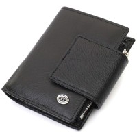 Гаманець ST Leather З натуральної шкіри Чорний (22703)