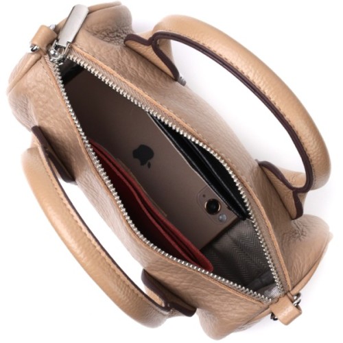 Сумка Vintage З натуральної шкіри Бежева (22368)