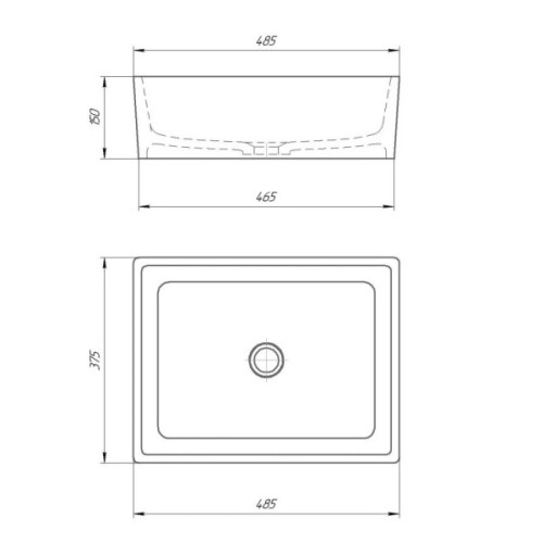 Раковина GRANADO Tolosa white gel (gbs1205g)