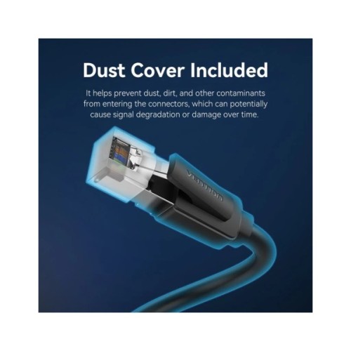 Патч-корд 3м, S/FTP cat 8 RJ-45 black Vention (IKKBI)