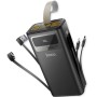 Батарея універсальна HOCO 30000mAh Plentiful 22.5W, built-in cables, LED, Black (DB58 / 715030)