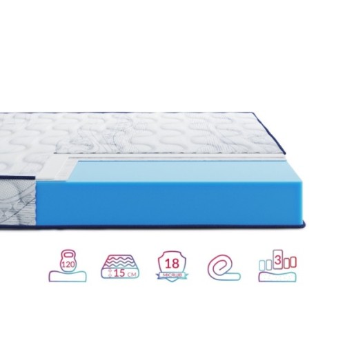 Матрац Highfoam Largo Slim New, ортопедичний двосторонній 180 x 200 см (4820001347623/4820001349061)