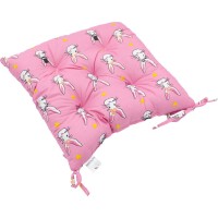 Подушка на стілець MirSon Бязь Принт 17-0528 Bunnies pink 50х50 см (2200006276852)