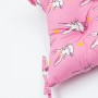 Подушка на стілець MirSon Бязь Принт 17-0528 Bunnies pink 50х50 см (2200006276852)