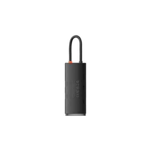 Концентратор Baseus USB-C 6-in-1 HDMI + 2xUSB 3.0 + PD + SD/TF black (WKQX050101)