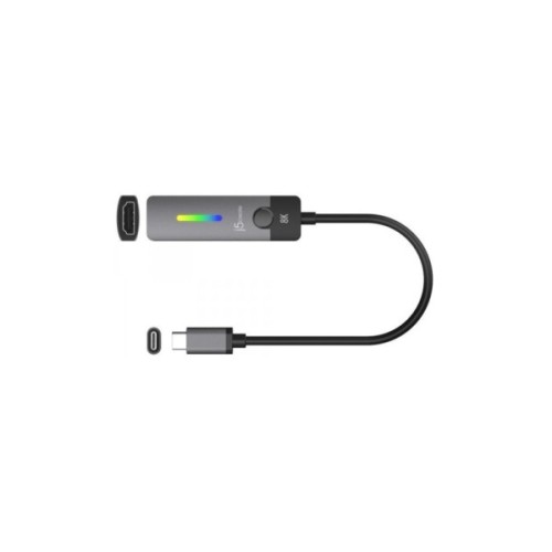 Перехідник USB-C M to HDMI F 8K 60Hz LED RGB J5create (JCA157-N)