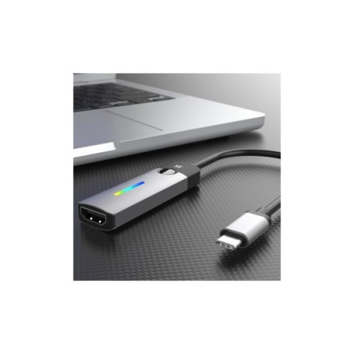 Перехідник USB-C M to HDMI F 8K 60Hz LED RGB J5create (JCA157-N)