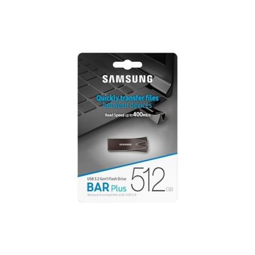 USB флеш накопичувач Samsung 512GB Bar Plus Titanium Gray USB 3.2 (MUF-512BE4/APC)