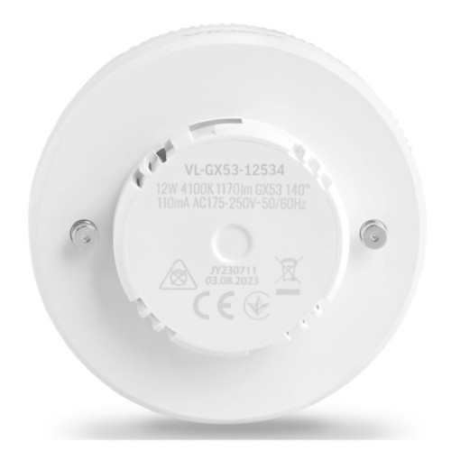 Лампочка Videx GX53 12W 4100K 220V (VL-GX53-12534)