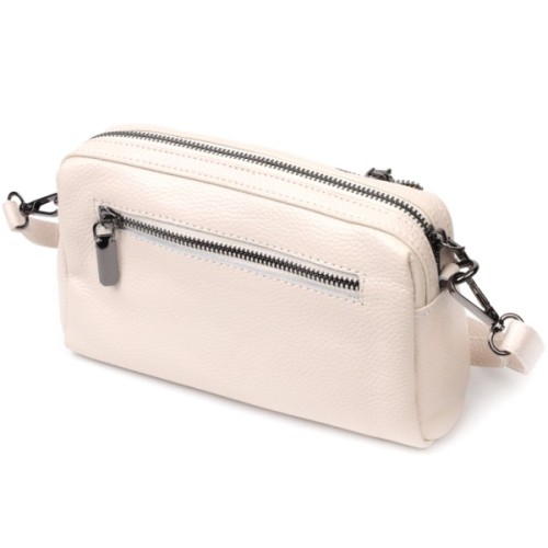 Сумка Vintage З м'якої натуральної шкіри Біла (22376)