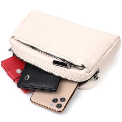 Сумка Vintage З м'якої натуральної шкіри Біла (22376)