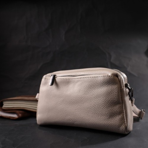 Сумка Vintage З м'якої натуральної шкіри Біла (22376)