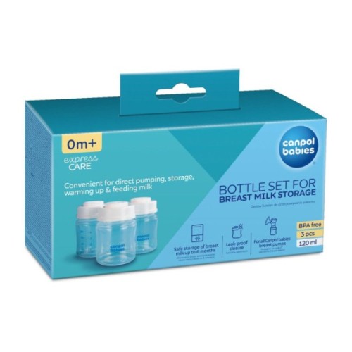 Набір для годування новонароджених Canpol babies пляшечок для молока та їжі 3х120мл (35/235)