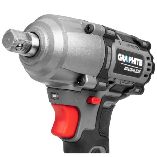 Гайковерт Energy+ 18V, безщітковий, 2600об/хв, 450Нм, 1/2", 3 швидкості, 1.24кг (без АКБ та ЗП) Graphite (58G038)