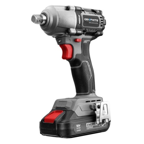 Гайковерт Energy+ 18V, безщітковий, 2600об/хв, 450Нм, 1/2", 3 швидкості, 1.24кг (без АКБ та ЗП) Graphite (58G038)