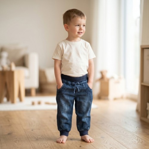 Штани дитячі WENDY джинсові бриджі (5500108-2-152G-blue)