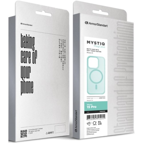Чохол до мобільного телефона Armorstandart Mystiq MagCase Apple iPhone 15 Pro Turquoise (ARM91563)