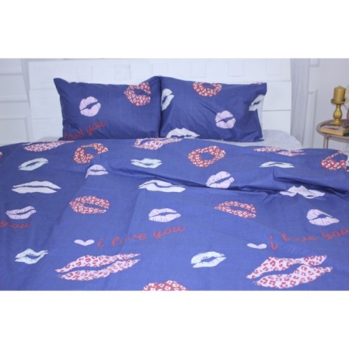 Постільна білизна MirSon Бязь Premium 17-0402 Kiss Євро (2200002870993)