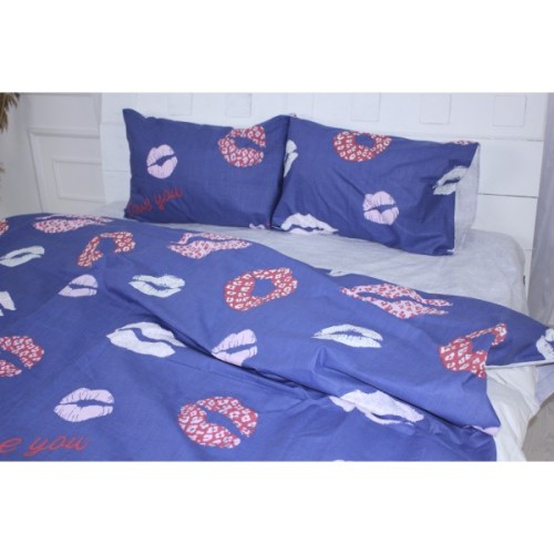 Постільна білизна MirSon Бязь Premium 17-0402 Kiss Євро (2200002870993)