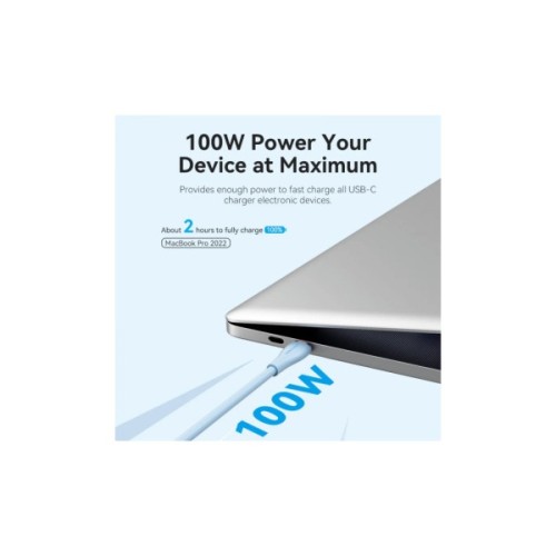 Дата кабель USB-C to 2xUSB-C 1.5m 5.0A Silicone Type Blue Vention (CTMSG)