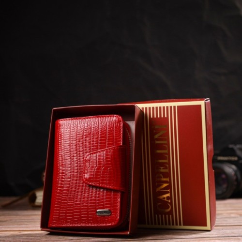 Портмоне Canpellini З натуральної шкіри Червоне (21731)
