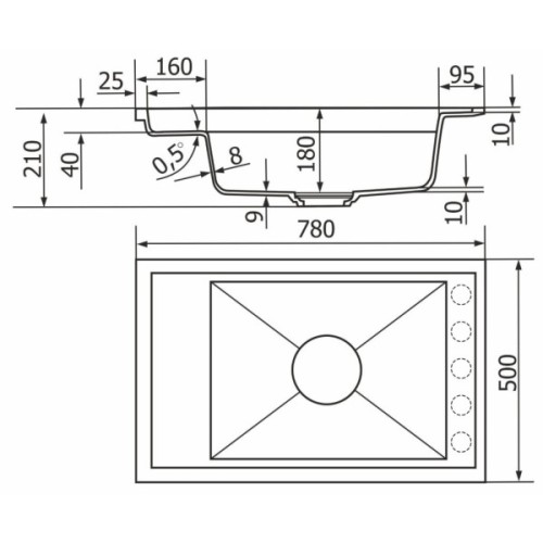 Мийка кухонна GRANADO Royal Estella terra (+ подрібнювач Algar 1000 + змішувач Ferrol inox + дозатор Redondo inox + ко (ksg0303)