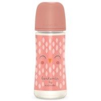 Пляшечка для годування Suavinex Bonhomia, повільний потік, 360 мл, рожева (307837)