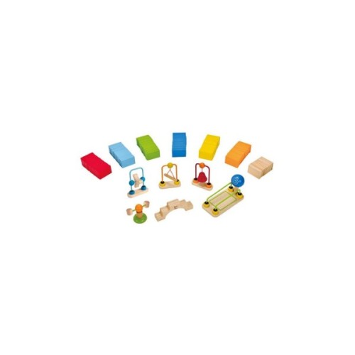 Конструктор Hape динамічний Ефект доміно Динамо 107 елемента (E1042)