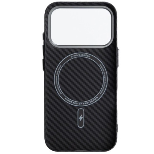 Чохол до мобільного телефона Armorstandart LikeCarbon2 MagCase Apple iPhone 17 Pro Carbon Black (ARM86258)