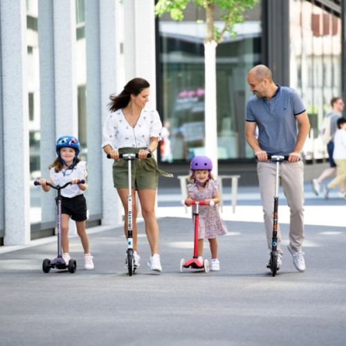 Шолом Micro M (52-56 см) фіолетовий з квітами (AC2138BX)