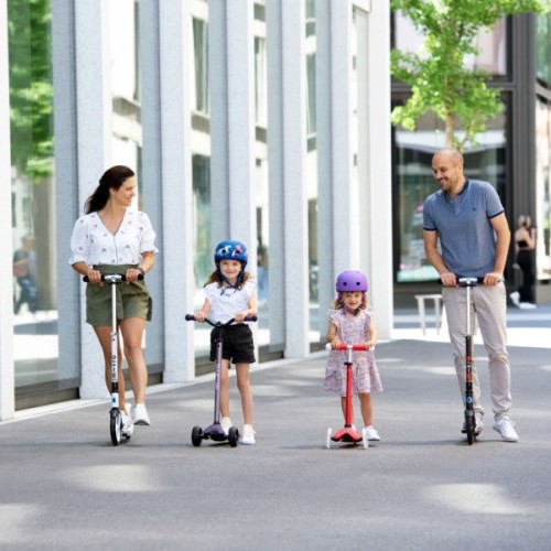 Шолом Micro M (52-56 см) фіолетовий з квітами (AC2138BX)