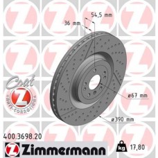 Гальмівний диск ZIMMERMANN 400.3698.20