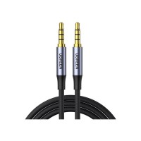 Кабель мультимедійний 3.5mm M to 3.5mm M 2.0m (4pin) AV183 gray Ugreen (20782)