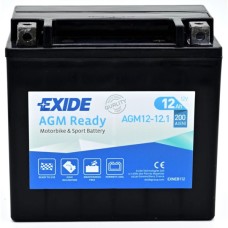 Акумулятор автомобільний EXIDE Мото Ready AGM 12Ah (+/-) (200EN) (AGM12-12.1)
