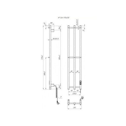 Сушарка для рушників Hygge Family Slim (3.164.045613.BM)