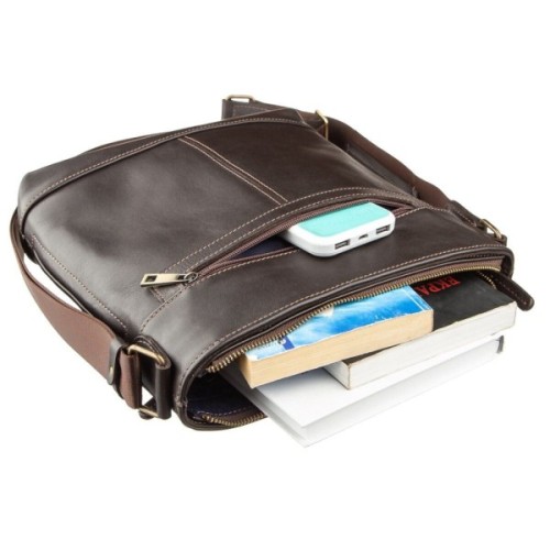 Сумка Shvigel У гладкій шкірі Коричнева (11178)